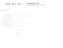 Tablet Screenshot of cameronluck.com